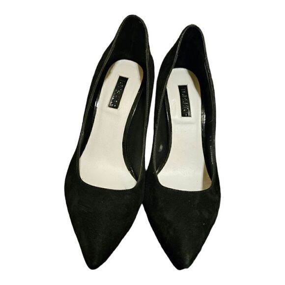 TOPSHOP "Glory" Black Suede 4" Heels - Size 37 / 6.5 - Picture 2 of 7